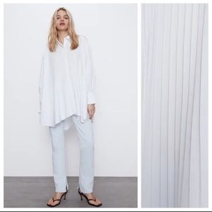 ZARA oversized pleated shirt
